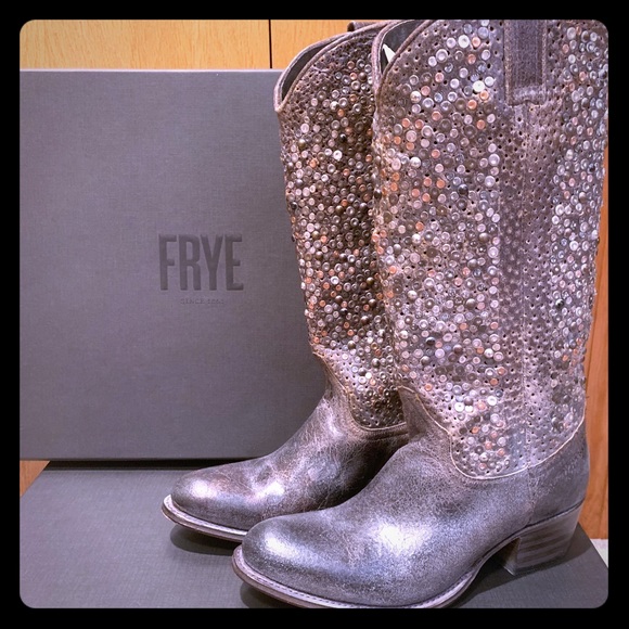 frye deborah studded boots